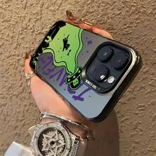 Funda de Teléfono con Graffiti de Nave Espacial Alienígena para iPhone 17/16/15/14/13/12/11/air/Pro/ProMax y  Galaxy S22/S23/S24/S25 Plus Fe Ultra, Patrones Divertidos y Extraños Altamente Populares, Personajes Juguetones y Lindos, Funda de Teléfono de Moda Clásica, Funda de Teléfono Profesional Antigolpes y Antihuellas, Patrones de Anime Clásicos y Populares, Funda de Teléfono para Hombres, Funda de Teléfono para Mujeres, Funda de Teléfono de Anime Apasionada, Gran Opción de Regalo, Cubierta Trasera Esmerilada Antigolpes - 1 - Ver 5