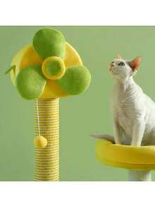 Cat Climbing Frames And Multi-Level Cat Towers With Durable Scratching Posts, Comfortable And Fun Jumping Platforms, Hanging Toys, Viewing Perches, Removable Pet Gel Pads, And Hammocks. Space-Saving Cat Beds And Playhouses For Indoor Cats. - 綠色 - 查看 6