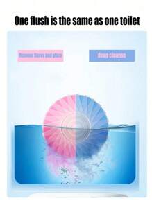 2-In-1 Rose Scented Automatic Toilet Cleaner Blocks, Bathroom Toilet Odor Eliminator, Toilet Cleaning Agent. Place The Product In The Toilet, Soak For 20 Minutes, Then Use With A Toilet Brush For 12-Hour Freshness.