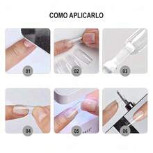 OBP C & G Tips Medium Coffin Half Moon Soft Gel False Nails 500 Pieces - 無色 - 查看 4