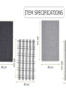 5 Pack Terry Kitchen Tea Towels, Super Absorbent & Quick-Drying Dish Cloths For Kitchen Use, Soft Cleaning Towels For Drying Dishes & Surfaces, Hotel Quality Towel Set, 40x60cm - Grey - View 3