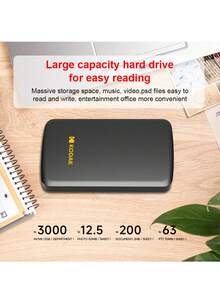 Kodak 柯达便携式外置硬盘 P150 - 500GB/1TB USB 3.0 快速数据传输稳定 备份存储的理想之选 - 黑色 - 查看 4