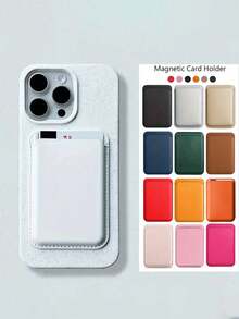 Magnetic Wallet Phone Card Holder, With Magnetic Function, Compatible With IPhone 16/15/14/13/12 Pro/Pro Max/Plus/Mini Series Phone Cases, Women's Wallet, Mini Wallet, Card Holder, Autumn Wallet (The Magnetic Force May Weaken Over Time With Use, We Appreciate Your Understanding) - White - View 10