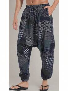 Mens Womens Harem Pants Loose Fit Boho Yoga Hippie  Drop Crotch Trousers-20256688 - Phong cách 7 - Xem 10
