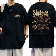 Rock T-Shirt Skulls Singers Band  Unisex Male Female 100% Cotton Top Premium Streetwear New Release Immediate Shipping Various Colors!! Plus Size - Đầu lâu dê - Xem 2
