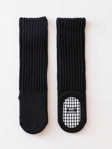 1 Pair Thick Anti-Slip Knee-High Socks For Babies, Autumn/Winter