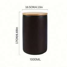 1 lọ gốm đen/trắng có nắp, lọ kín, lọ đựng cà phê, lọ đựng thực phẩm, lọ đựng kẹo, hộp cà phê, hộp trà, lọ tiết kiệm, lọ đựng đồ nhà bếp - Nhiều màu - Xem 16