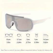 1 Piece Y2K Style Women's Square Fashion Glasses - Polycarbonate Frame, AC Lenses, Lightweight Plastic Hinges And Protective Case - Suitable For Casual And Formal Wear, Formal Glasses| Minimalist Glasses| Durable Glasses - 銀白色 - 查看 6