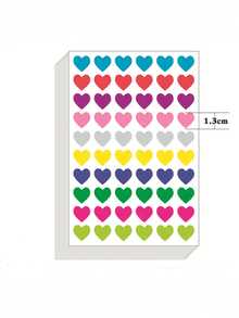 Heart Sticker, 600 Pieces, Heart Shaped Sticker, Self-Adhesive Packaging Envelope Gift Card Decoration For Valentine's Day, Birthday, Wedding, Hobbies,For School Supplies,Back To School - Multicolor - View 9