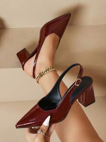 Sandales à talons hauts fermées pour femmes, avec fermeture à boucle, sandales polyvalentes de mode pour le travail et les déplacements