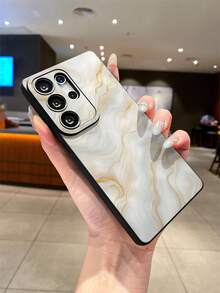 1pc Marble Pattern Black Eye Shockproof TPU Material Phone Case, Suitable As Holiday Gift Compatible With Samsung, Nothing, Pixel, INFINIX, Redmi Series Phones