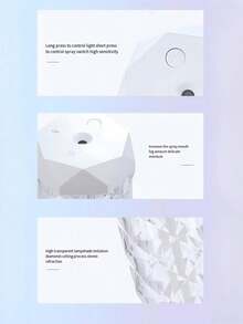 1pc 400ml Crystal Aroma Diffuser, USB Powered Home & Bathroom Air Purifier, Air Freshener, Can Add Essential Oils For Fragrance Mist