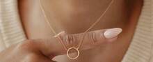 MEVECCO Layered Heart Necklace Pendant Handmade 18k Gold Plated Dainty Gold Choker Arrow Bar Layering Long Necklace For Women - Bead,Chain,Elegant,Gold Plated,Simple - 查看 2