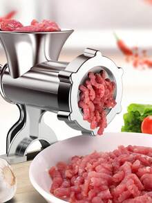 1件装手动绞肉机 - 手摇式绞肉机/香肠制作器/台式猪肉绞肉机/灌肠漏斗，适用于自制汉堡肉饼，手动厨房工具