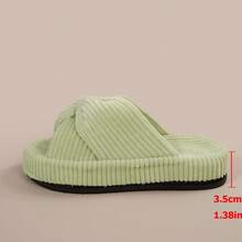 2025 Criss-Cross Flat Slip-On Slippers, New Bowknot Design, Soft Bottom Comfortable House Slippers, Slouchy Homewear Essential - Green - View 9