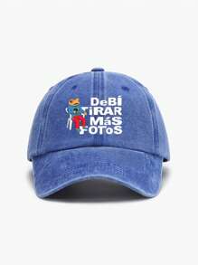 1 Pc DTMF PUERTO RICO Print Washed Baseball Cap Classic Casual Stylish Vintage Soft Sweatband Adjustable Size Lightweight Sun Protection Versatile Dad Hat Suitable For Outdoor Sports Daily Wear Party Vacation Perfect Gift For Families And Friends