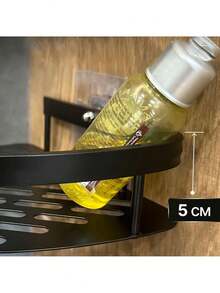 2 Shampoo And Soap Holder Corner Wall Mount Bathroom Black - 黑色 - 查看 2