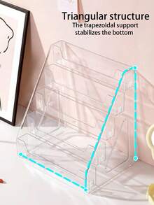 1pc PET Transparent Display Rack, Nail Polish Organizer, Makeup Display Cabinet, Makeup Organizer, Countertop Skincare Organizer, Suitable For Lotions, Face Masks, Eyeshadows, Lipsticks, Nail Polishes, Perfumes, Colognes - Multicolor - View 4