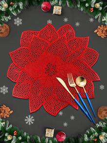 1/4/6 قطعة من أطباق الطاولة المزينة بنبات الذهبي من البي في سي، عازلة للحرارة ومانعة للانزلاق، مناسبة لديكور فنادق ومطاعم ، وحفلات الزفاف وعيد الحب والاحتفالات العطلات والنزهات وحفلات أعياد الميلاد