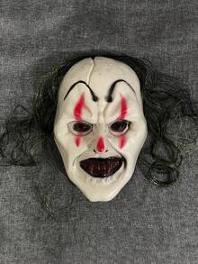 Máscara de payaso aterrador, nueva máscara de cara completa para fiesta de Halloween, accesorio de cosplay aterrador y de caliente