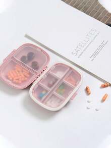 4/1pcs 8-Slot Pill Box, Portable Sealed Pill Case, Mini Waterproof Moisture-Proof Travel Pill Storage Box, Small Pill Box, Wallet Vitamin Fish Oil Divider Container, Suitable For Outdoor Camping, Hiking, Fishing, Mountaineering, Travel, Vitamin And Supplement Storage, Small Pill Bottle