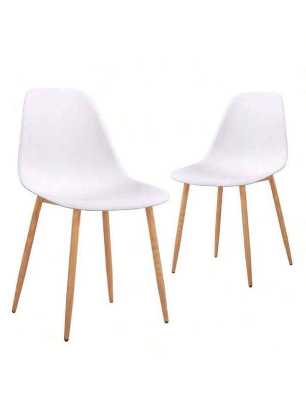 ARISE - Juego de Sillas de Comedor Modernas – Estilo Nórdico de Polipropileno, Sillas para Cocina, Sala, Dormitorio u Oficina, Sillas Auxiliares Multifuncionales 47x52x82 cm, Color Blanco
