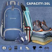 ZOMAKE Ultraligera Plegable Mochila, 30L Resistente Agua Viaje Mochila Liviana Empacable Bolsa Acampar Senderismo camina Mochila - Verde del ejército - Ver 1