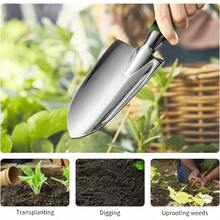 DHNWBAYD Gardening Hand Tool Set 3 Pack -Heavy Duty Gardening Kit With Non-Slip Soft Ergonomic Handle, Great Garden Gift For Women Men[Stainless Steel] - 預設 - 查看 6