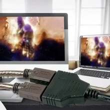 Cable de conexión para computadora de alta definición HD.MI uno a dos de 1 m, calidad de imagen ultra clara, compatible con computadoras, caja secreta de Hua.wei, caja de Xiao.mi, LeTV, videojuegos PS.4 y otros dispositivos de interfaz HD.MI. - Negro - Ver 8