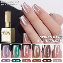 XEIJAYI 1pc Cat Eye Nail Polish Gel 2025 New Style Blue Purple Cat Eye Nail Art Suitable For Women's Nail Salon Design For Summer - Nhiều màu - Xem 6