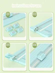 1 pezzo Taglierina a rullo 4 in 1, taglierina per carta, taglierina per foto da ufficio, forbici da taglio, adatta per studenti, taglio di foto, documenti, lavori manuali, materiali scolastici
