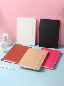 1件优质A5耐用笔记本多色200张道林纸线装记事本创意领带小清新女生文艺青春日记办公会议记录必备本子手账本商务绑带PU笔记本学生文具