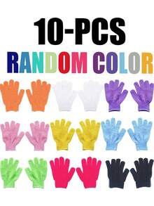 6只装可重复使用去角质沐浴手套,适用于搓洗、背部按摩、身体去角质,是理想的清洁用品,可选1/2/3/4/6/8/10/20/30/40只装,适用于沐浴、面部护理、SPA、洗手、深层去除死皮。 - 彩色 - 查看 18