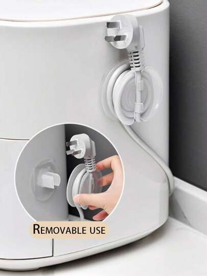 1件装二合一无缝线缆整理器，电源线收纳盒，线缆管理盒，插头固定器，厨房和家用线缆夹，充电线绕线器，耐用且能有效解决充电站、桌面和台面线缆杂乱问题，底部防滑稳固，轻巧坚固，低调隐蔽设计，是家庭办公室、客厅娱乐区、厨房台面、宿舍、工作室和工作室的理想之选，保持线缆整齐有序，方便布线，快速取用常用充电线，保护线缆免受磨损，支持多种线缆和充电器，多种安装方式，可壁挂、桌下或表面放置，通过整洁易用的线缆管理，提升工作空间的美观度和效率。