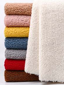 1pc 100% Polyester Teddy Fleece Fabric, Soft Plush Fabric For Sofa, Cushion, Jacket, Autumn/Winter Warm Clothing, DIY Craft Decoration - Multicolor - View 10