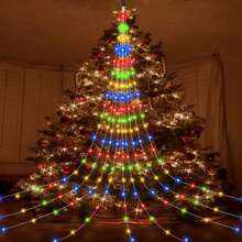 1 pezzo Luci per albero di Natale - Luci a stringa per interni, alimentate tramite USB, adatte per allegria natalizia, decorazione natalizia - Applicabile per albero di Natale, casa, festa, decorazione matrimonio - Luci LED, decorazione per tutte le stagioni, senza batterie richieste, design a lampadina a rete, lampadine in plastica resistente