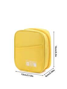 1 件大容量纯色数码收纳包，防震数据线充电器，数码杂物分类收纳包，多功能收纳包，多种颜色可选充电器盒移动电源手机充电器数码相机配件 - 彩色 - 查看 13