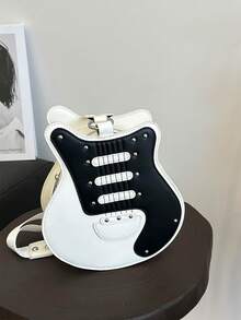 斜挎包、单肩包、吉他形包、不对称包、时尚、高端、小众、精致、适合派对、通勤、购物、带拉链 - 彩色 - 查看 9