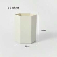 1/2/3pcs Minimalist Hexagon Pen Holder, Office & Student Desk Organizer, Luxury Minimalist Style Large Capacity Desk Decor & Stationery Storage, Suitable For Home, Office, And School