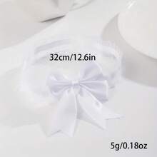 One Piece Of White Lace Bow Elastic Thigh Sexy Wedding Leg Ring Suspenders, Bridal Leg Ring Pendant, Thigh Chain, Wedding Suspenders Belt Accessory