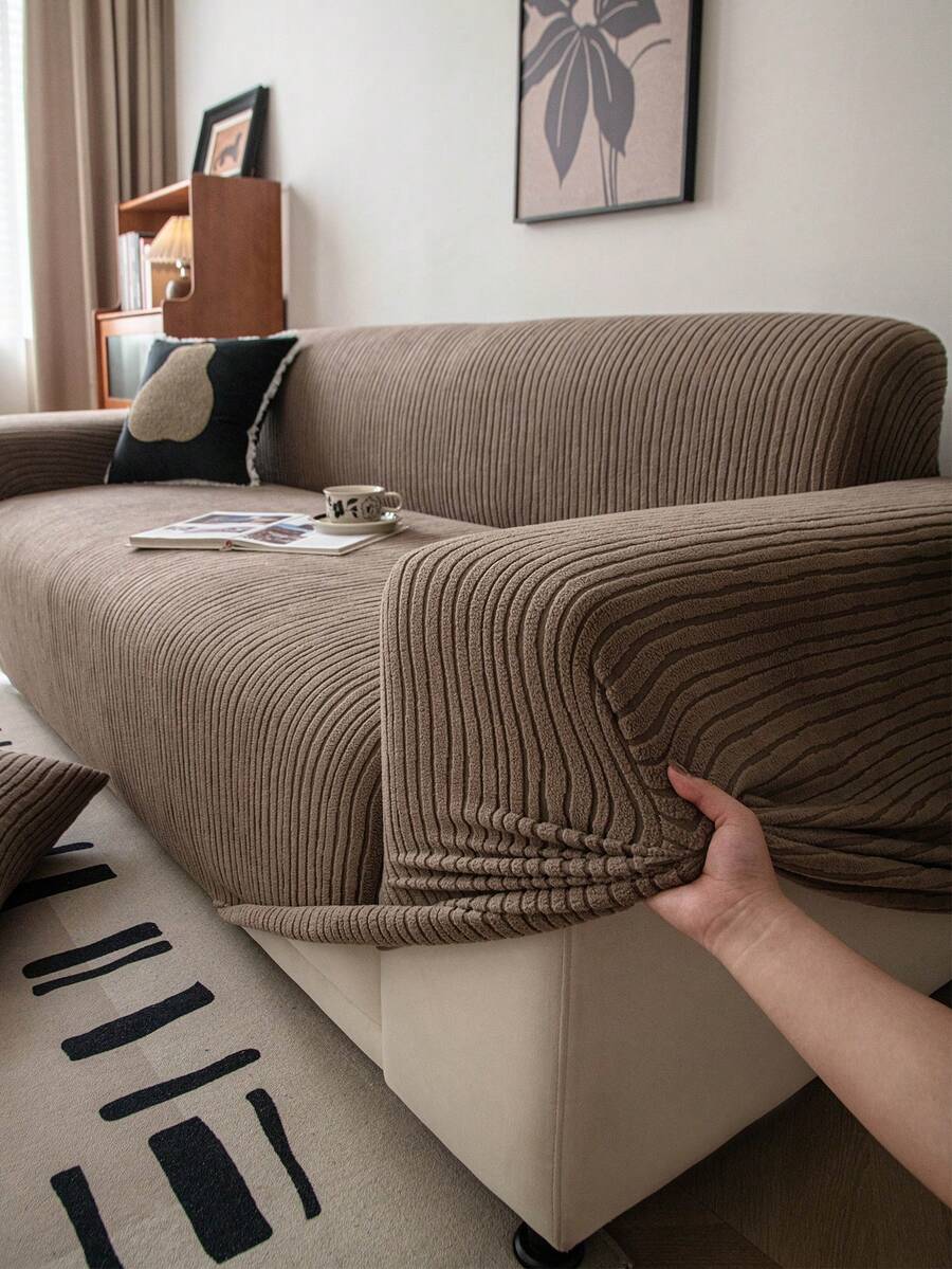 1PC Brand New All-Season Universal Cover, Elastic Multi-Functional Fully Wrapped Sofa Cover, With The Same Pillowcase, Machine Washable, Suitable For Bedroom, Living Room, Office And Other Furniture Dust Cover Home Decoration
