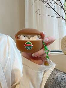 Novelty Velvet Kiwi Creative Earphone Protective Case, Compatible With AirPods 1/2/3/4/Pro/Pro2(Nd) - Brown - View 1