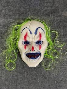 Máscara de payaso aterrador, nueva máscara de cara completa para fiesta de Halloween, accesorio de cosplay aterrador y de caliente