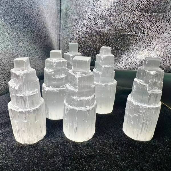 Natural Selenium Crystal Tower, Balances Spiritual Energy, Decor For Scenes, Tabletop, Crystal Ornaments, Home Decor, Witchcraft Items, Christmas Stocking Stuffers, New Year Decorative Gifts