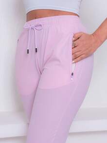 Women's Polyester Tie Pants - Màu Hồng baby - Xem 4