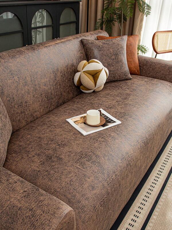 1pc Elastic & Durable Sofa Cover, Modern Minimalist Anti-Slip Washable Sofa Slipcover, L-Shaped Sofa Protector 1/2/3/4 Seater, Pet Friendly Decor, Suitable For All Seasons