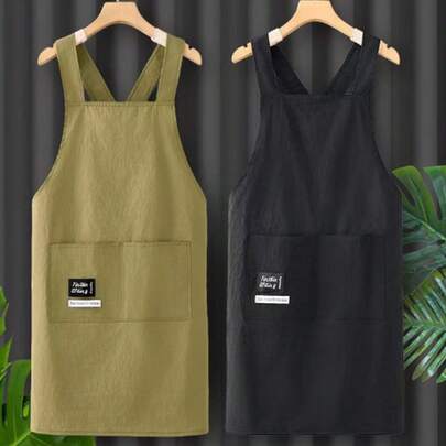 Lightweight Water-Resistant Apron, Suitable For Home Kitchen Cooking, Stain-Resistant Waist Apron For Catering