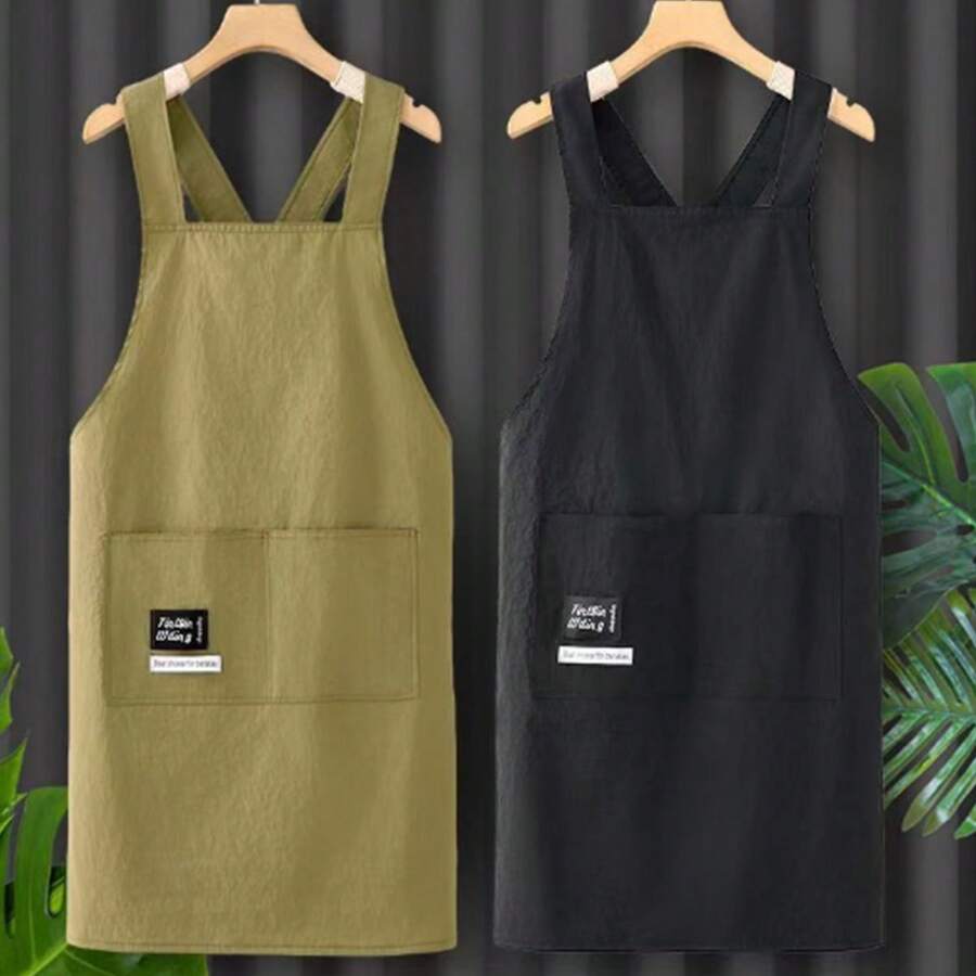 Lightweight Water-Resistant Apron, Suitable For Home Kitchen Cooking, Stain-Resistant Waist Apron For Catering - Multicolor - View 1