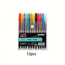 12/18/36/48/60 Sparkling Gel Pen Colored Neutral Pen Ballpoint Pen Hand Account Pen Children's Luminous Sparkling Star Notes Special Color Pen Mini Sparkling Pen Candy Color Marking Pen Set Fluorescent Pen 1 0 Neutral Pen (Random Style And Color)