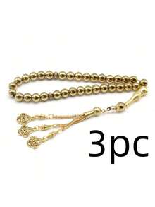 1pc 33pcs 8mm Black Onyx Prayer Beads Islamic Tasbih Misbaha Bracelet, Turkish Style - Multicolor - View 18